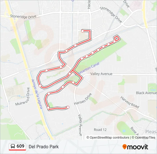 609 Bus Line Map