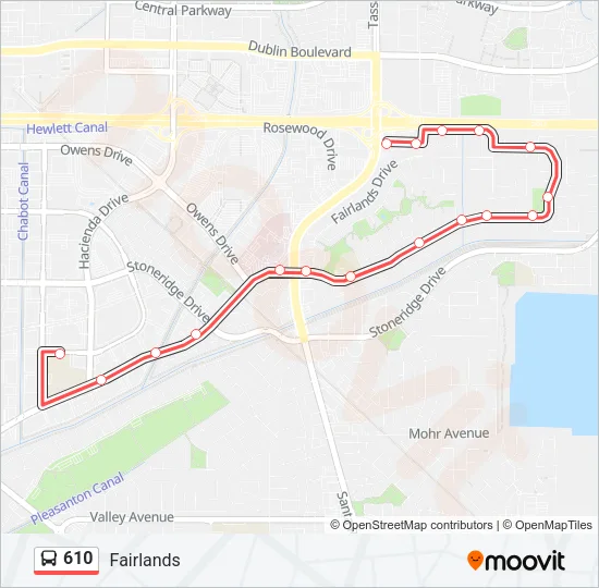 610 Bus Line Map