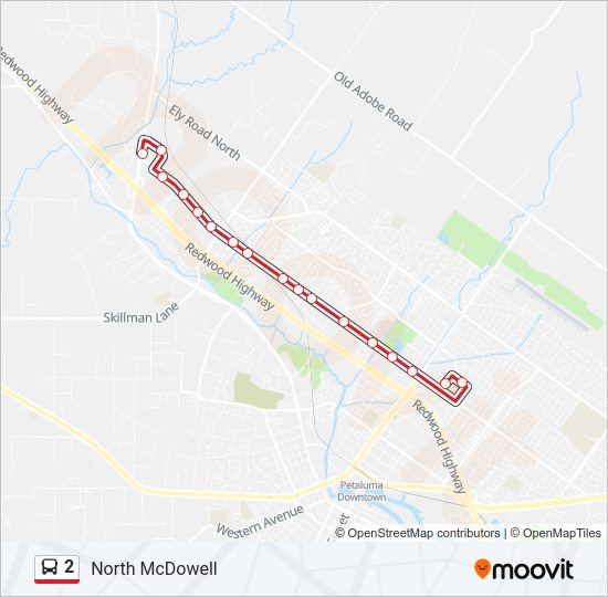 2 Bus Line Map