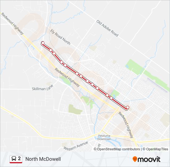 2 bus Line Map