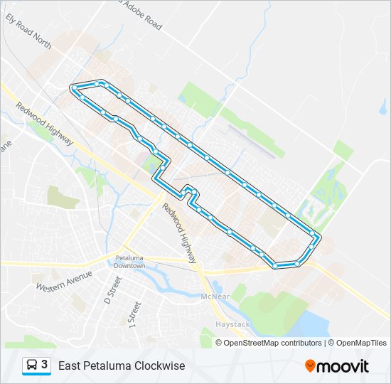 3 bus Line Map