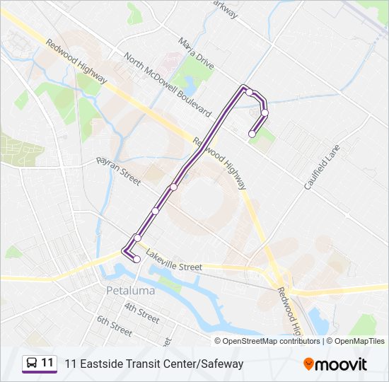 11 Bus Line Map