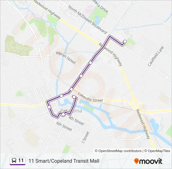 11 Bus Line Map