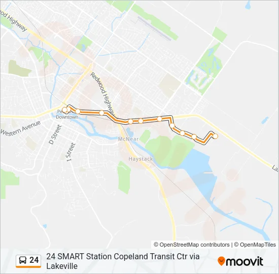 24 Bus Line Map