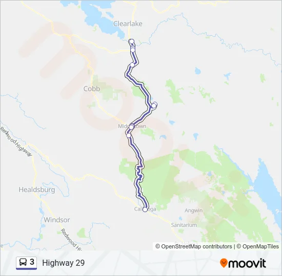 3 Bus Line Map