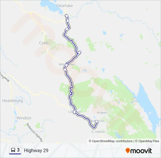 3 Bus Line Map