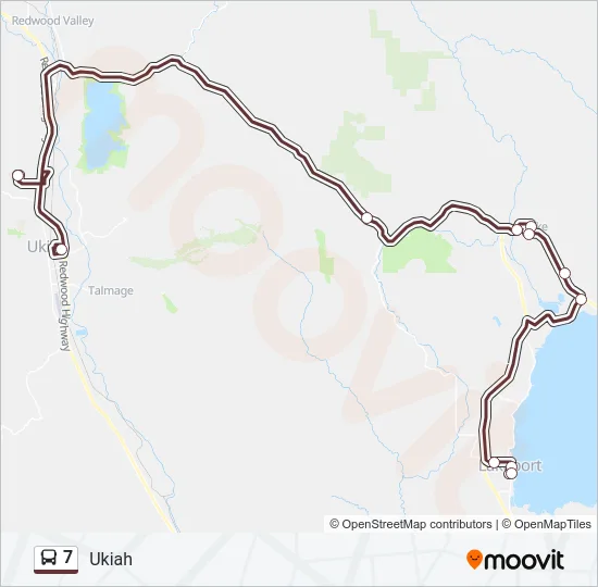 7 Bus Line Map