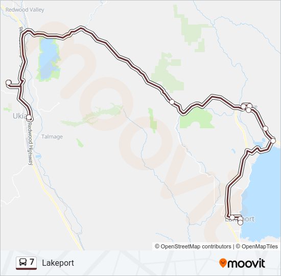 7 bus Line Map