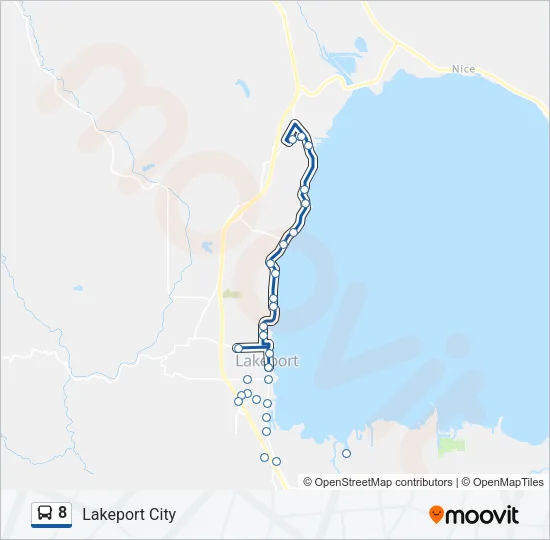 8 Bus Line Map