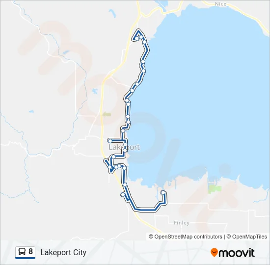 8 Bus Line Map