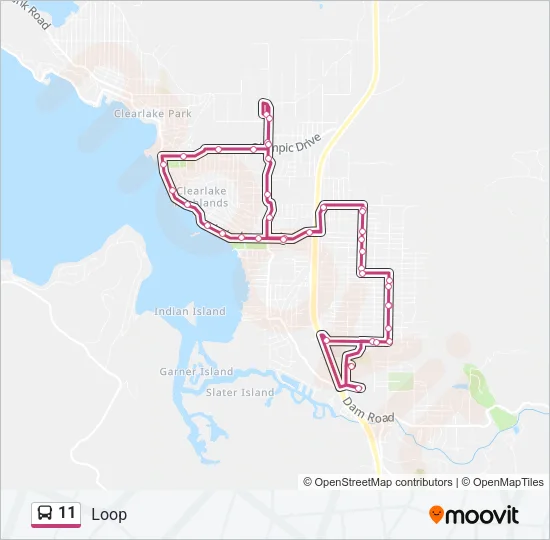 11 Bus Line Map