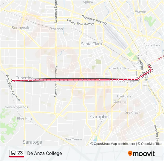 23 Bus Line Map