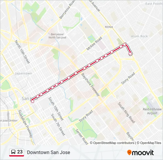 23 Bus Line Map