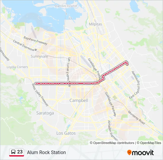 23 Bus Line Map