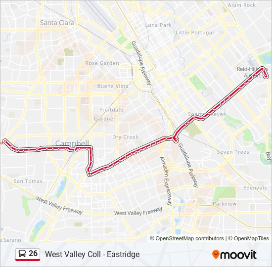 Mapa de 26 de autobús