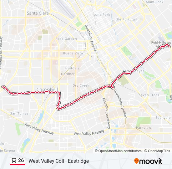 26 Bus Line Map