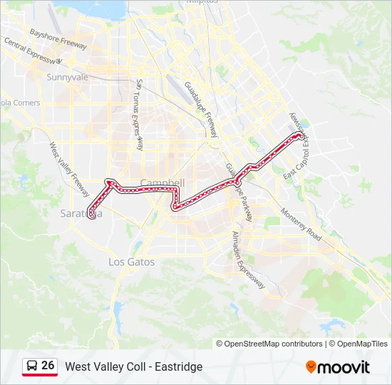26 Bus Line Map