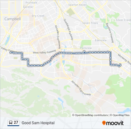 27 bus Line Map