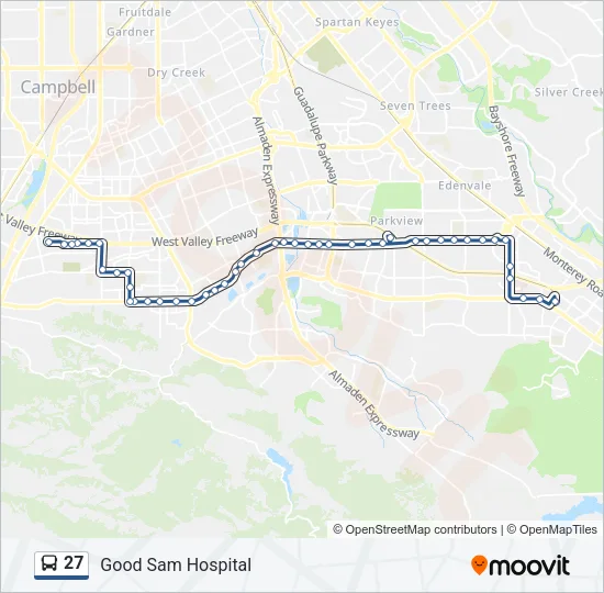 27 Bus Line Map