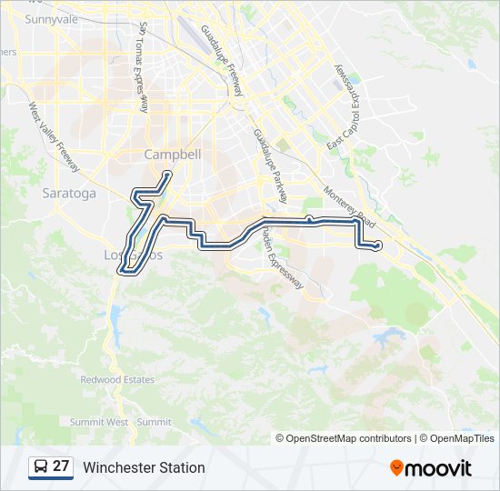 27 Bus Line Map