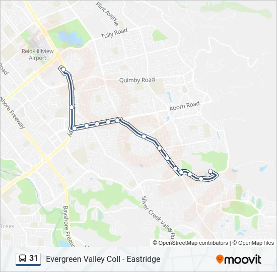 31 Bus Line Map