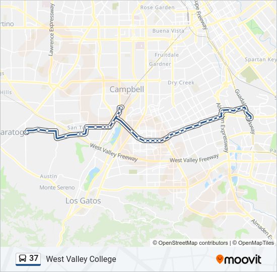 37 Bus Line Map