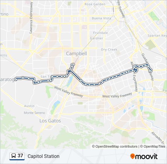 37 Bus Line Map