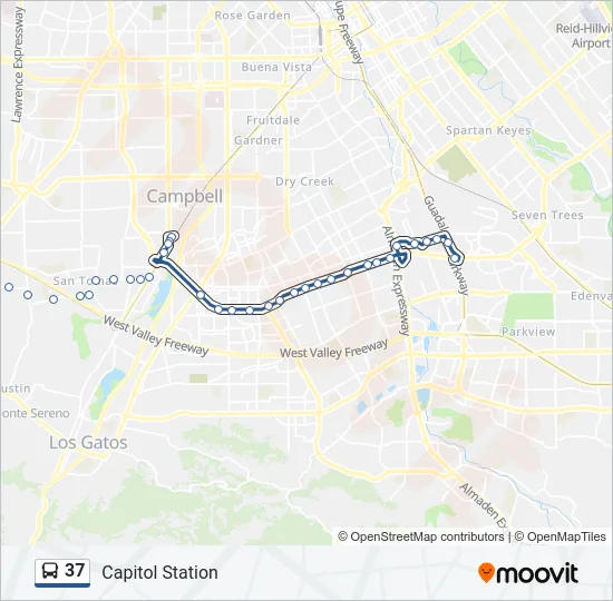 37 Bus Line Map