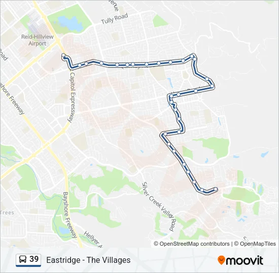39 Bus Line Map