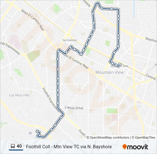 40 Bus Line Map