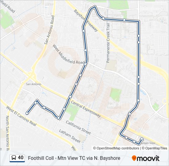 40 Bus Line Map