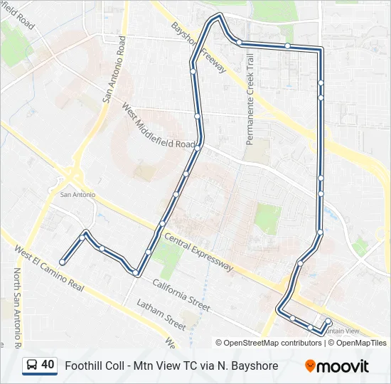 40 Bus Line Map