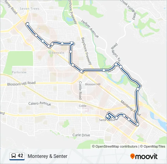42 Bus Line Map