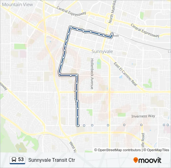 53 Bus Line Map
