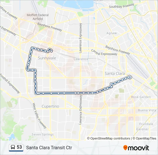 53 Bus Line Map