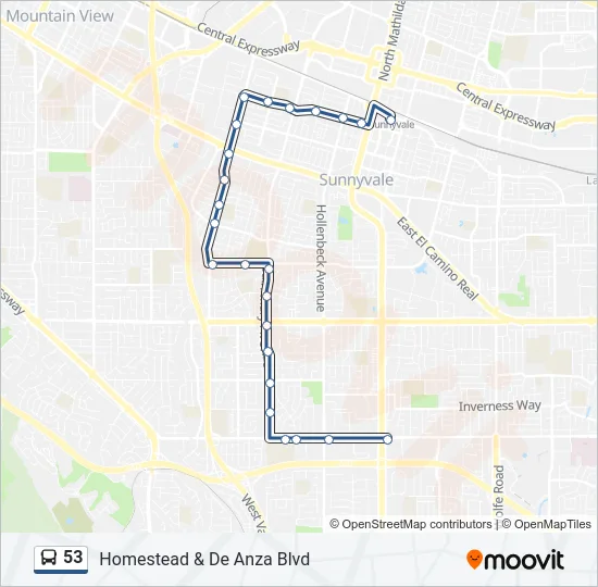 53 Bus Line Map