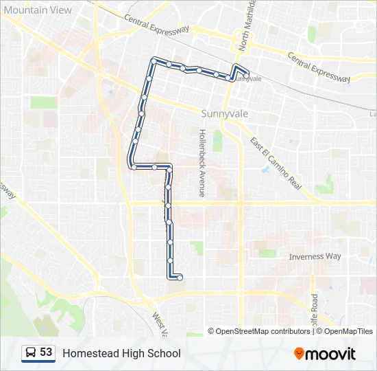 53 Bus Line Map