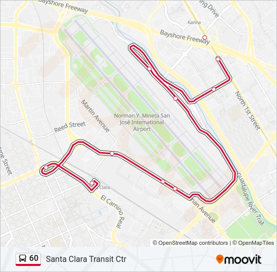 60 bus Line Map