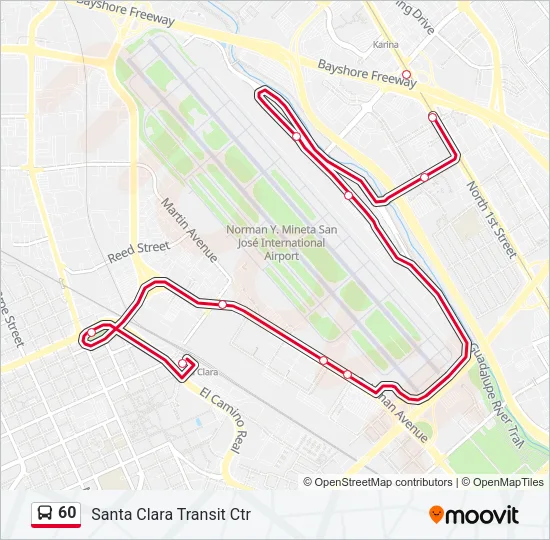 60 Bus Line Map