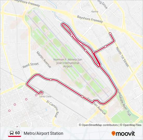 60 Bus Line Map