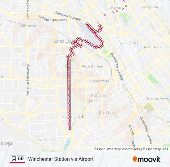 60 Bus Line Map