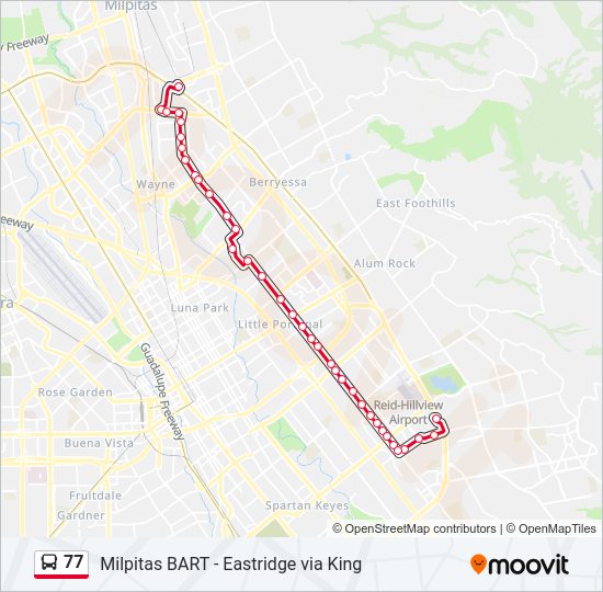 77 Bus Line Map