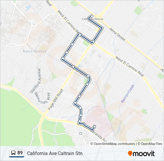 89 Bus Line Map