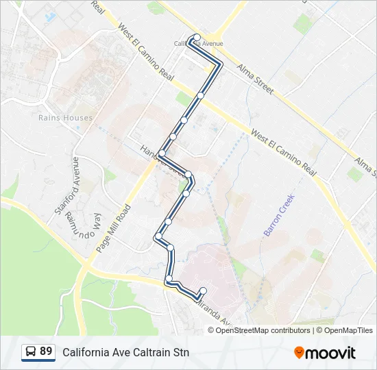 89 Bus Line Map