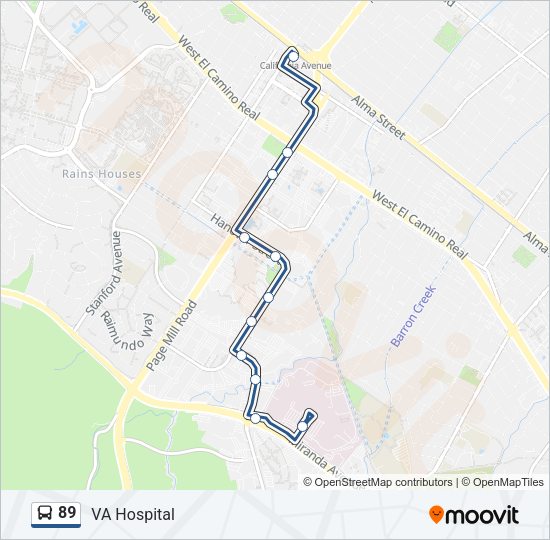 89 Bus Line Map