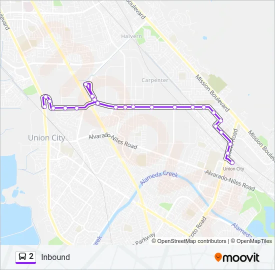 2 Bus Line Map