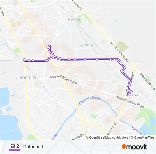 2 Bus Line Map