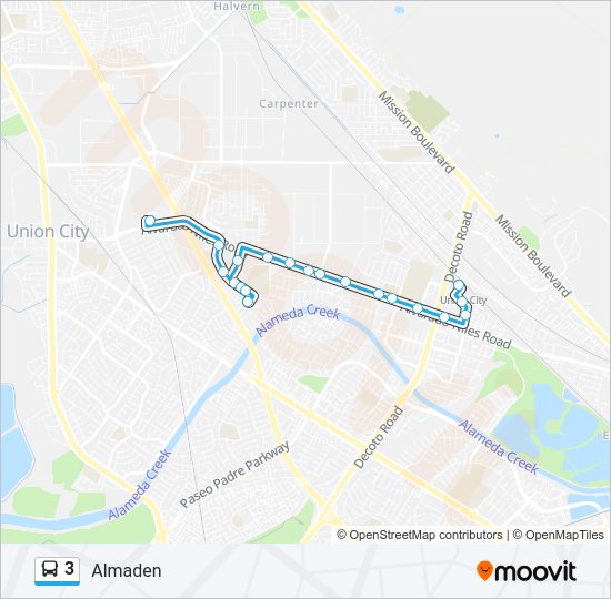 3 Bus Line Map