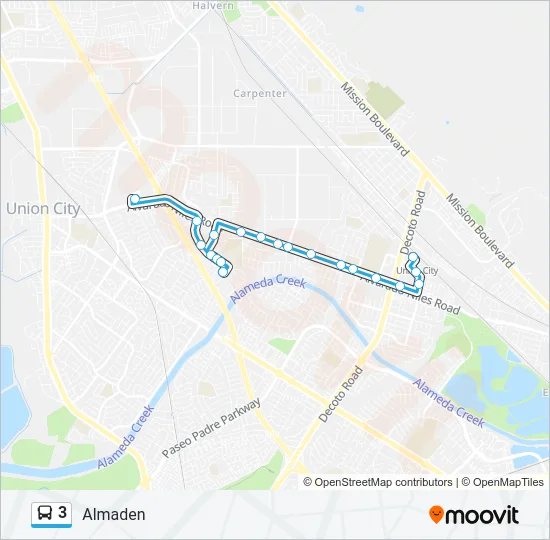 3 Bus Line Map