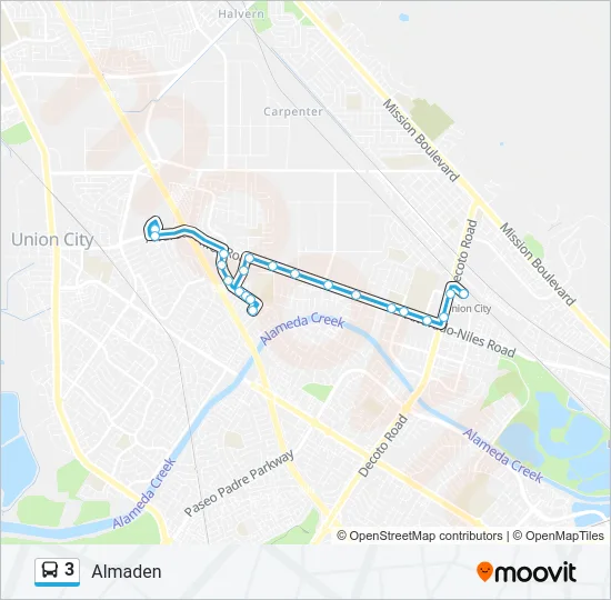 3 Bus Line Map